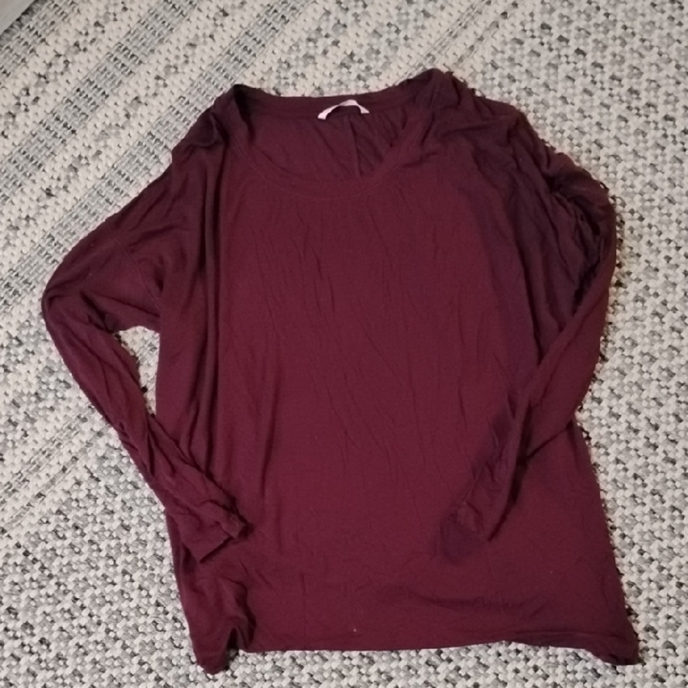 Victoria's Secret Deep Burgundy Long Sleeve Tee